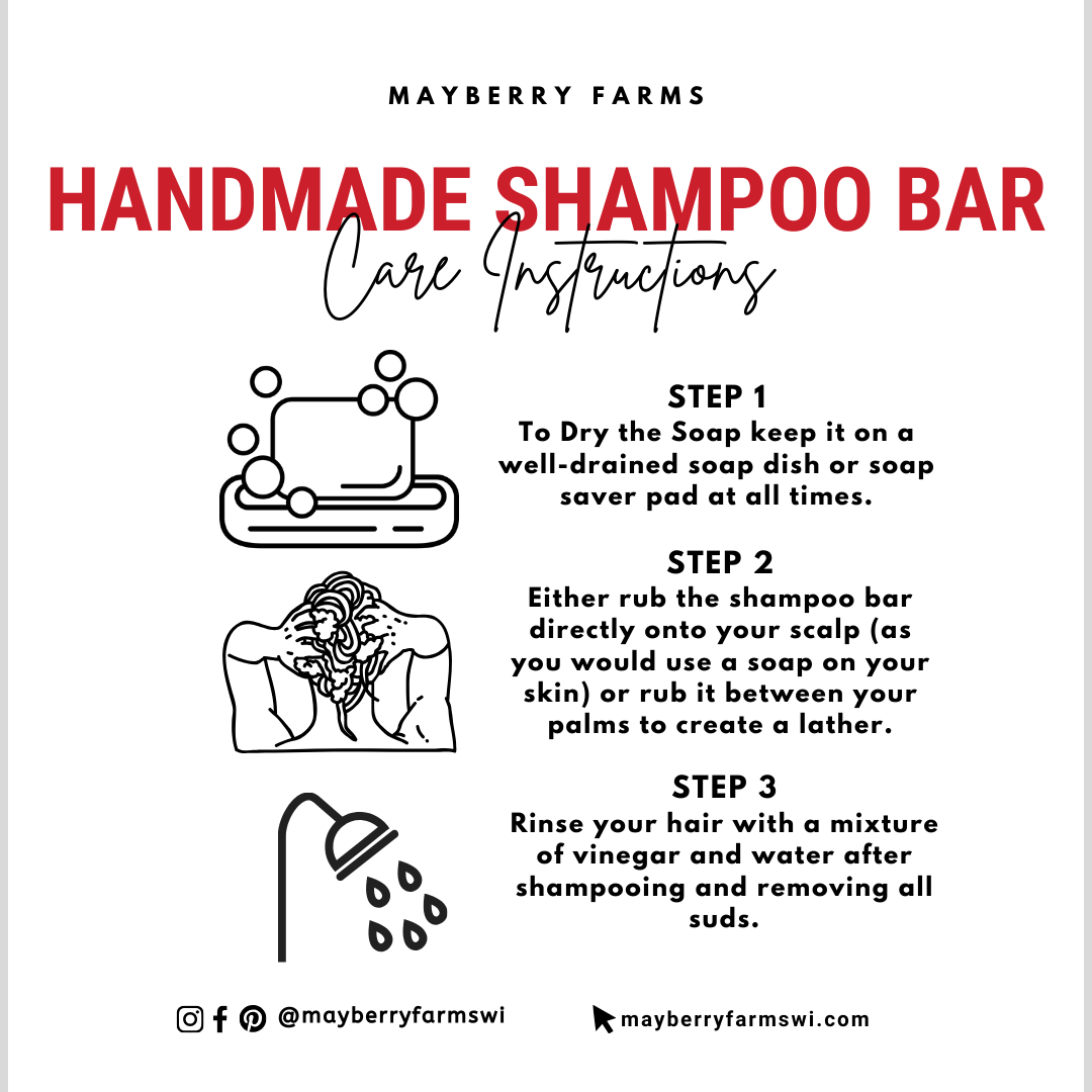 Goat Milk, Raw Honey, Egg and Tallow Shampoo Bars - Mayberry Farms