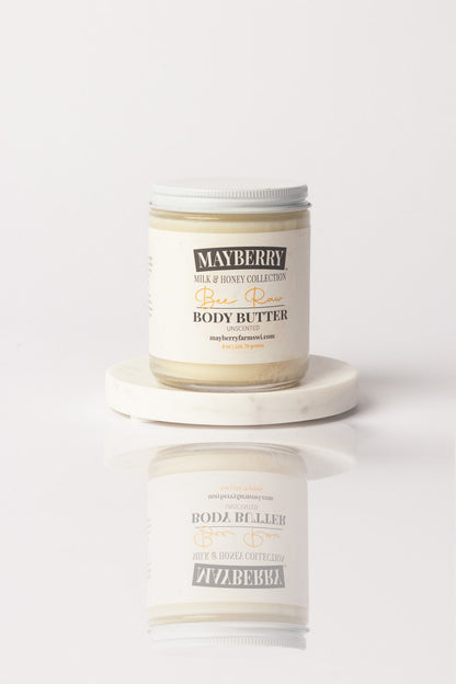 Unscented Beeswax, Raw Honey and Tallow Body Butter - Mayberry Farms
