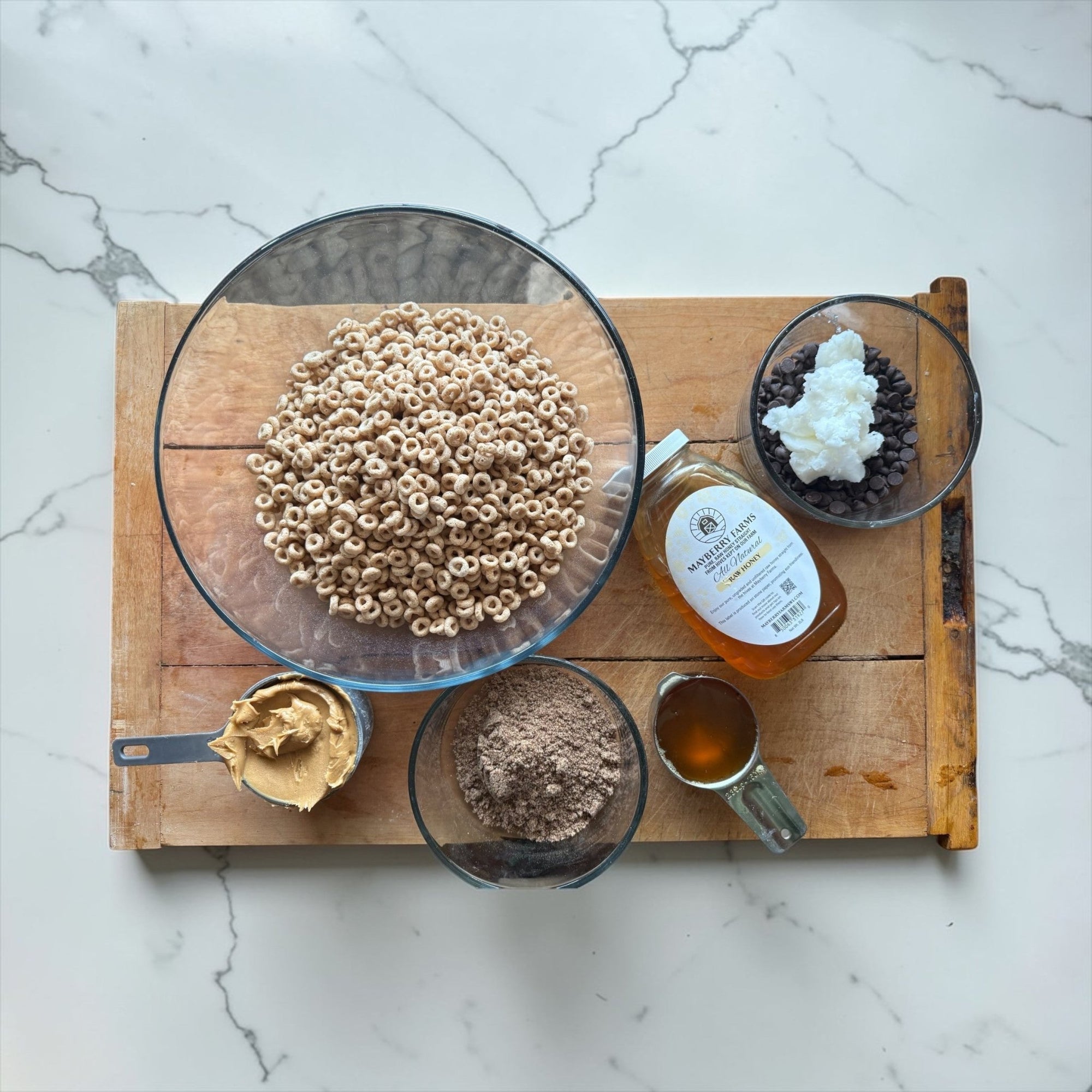 Homemade Raw Honey Peanut Butter Cheerios Cereal Bars – Easy & Healthy Snack - Mayberry Farms