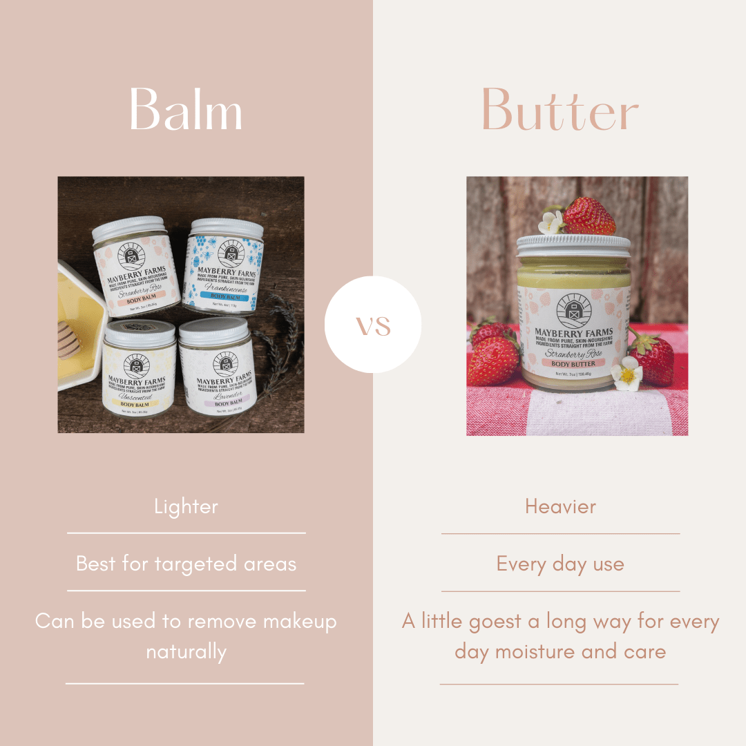 The Difference Between Mayberry Farms’ Tallow Body Balm and Body Butter - Mayberry Farms