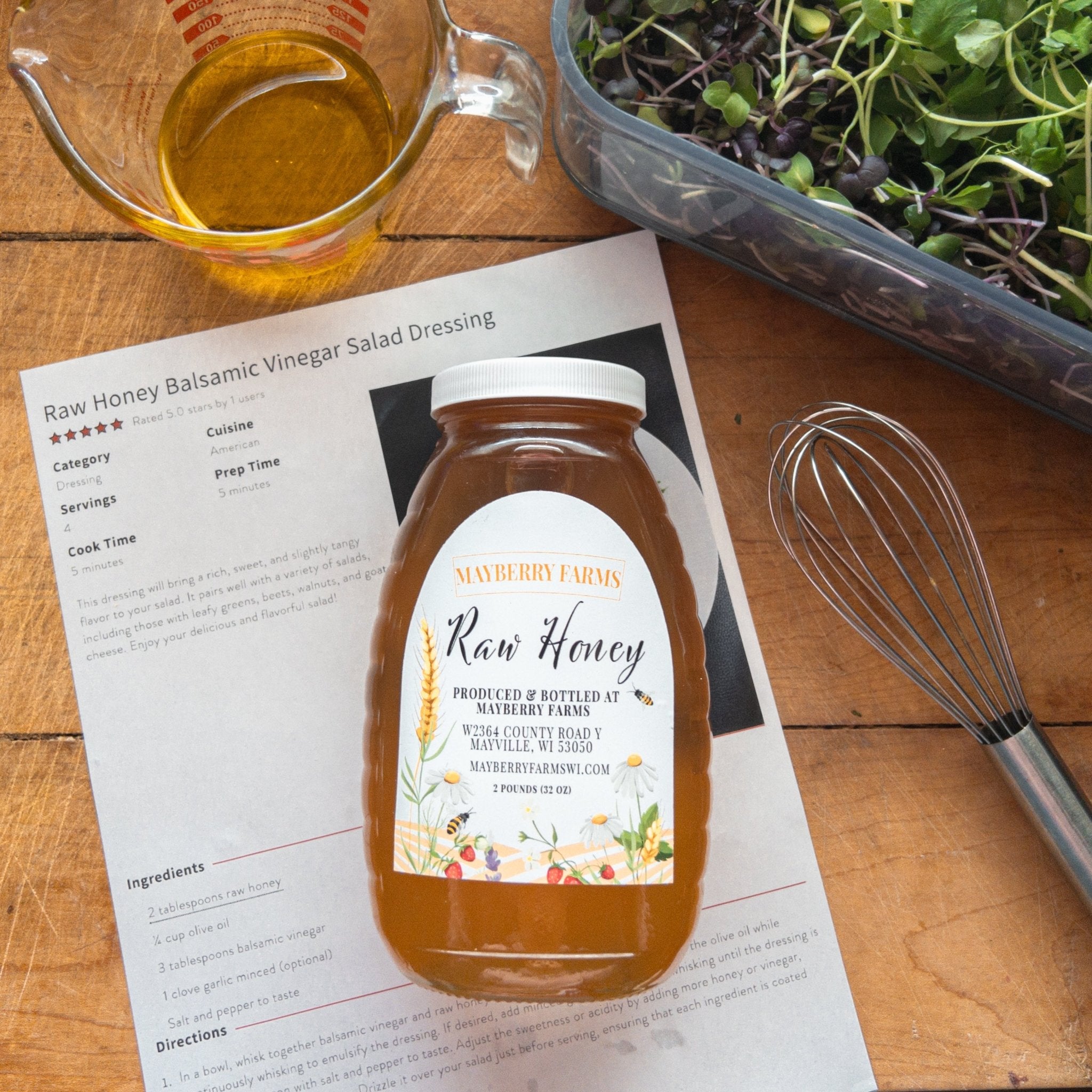 Unleashing Flavor and Health: Crafting Homemade Salad Dressings with Raw Honey - Mayberry Farms 