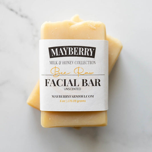 Bee Raw Unscented Goat Milk Facial Bar Soap - Mayberry Farms