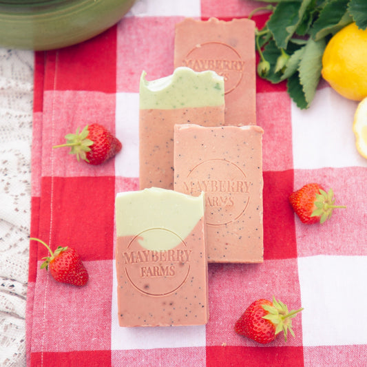 Bee Real Strawberry Lime and Patchouli Body Bar Soap - Mayberry Farms