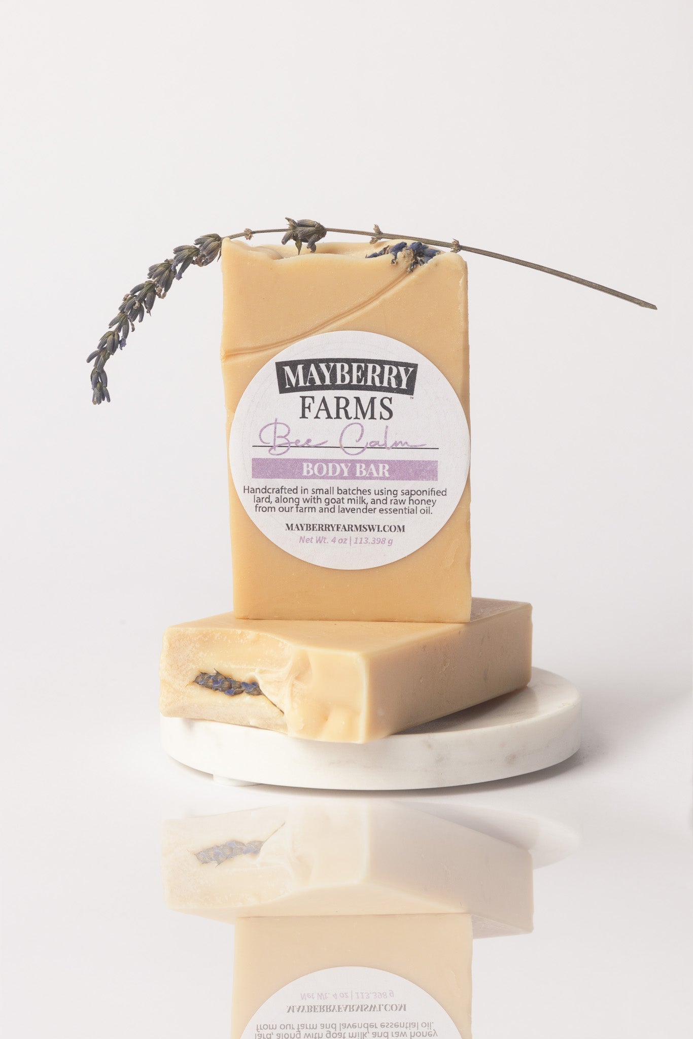 Lavender-Infused Goat Milk Body Bar Soap - Mayberry Farms