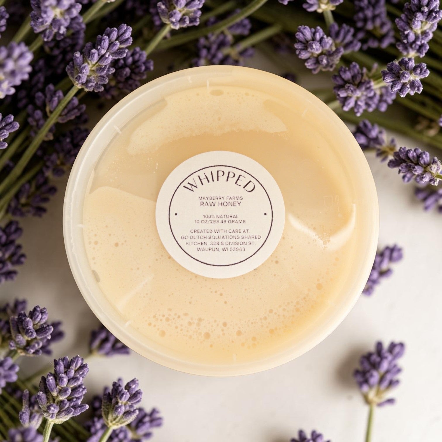 Lavender Infused Whipped Raw Honey - Mayberry Farms
