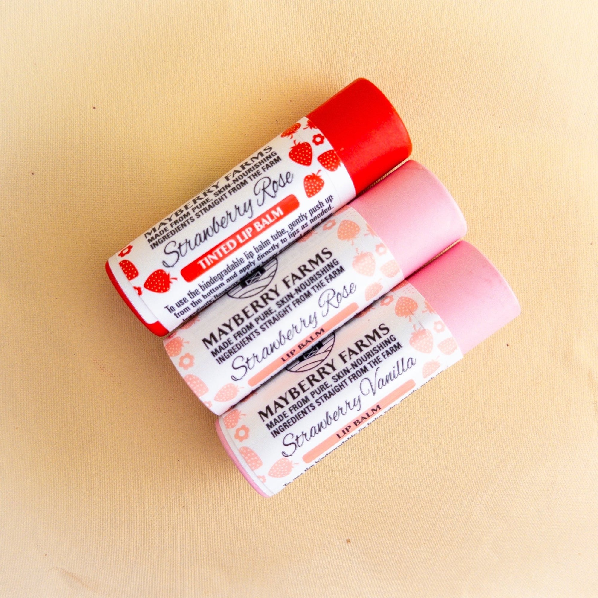 Strawberry Lip Balm Bundle - Mayberry Farms
