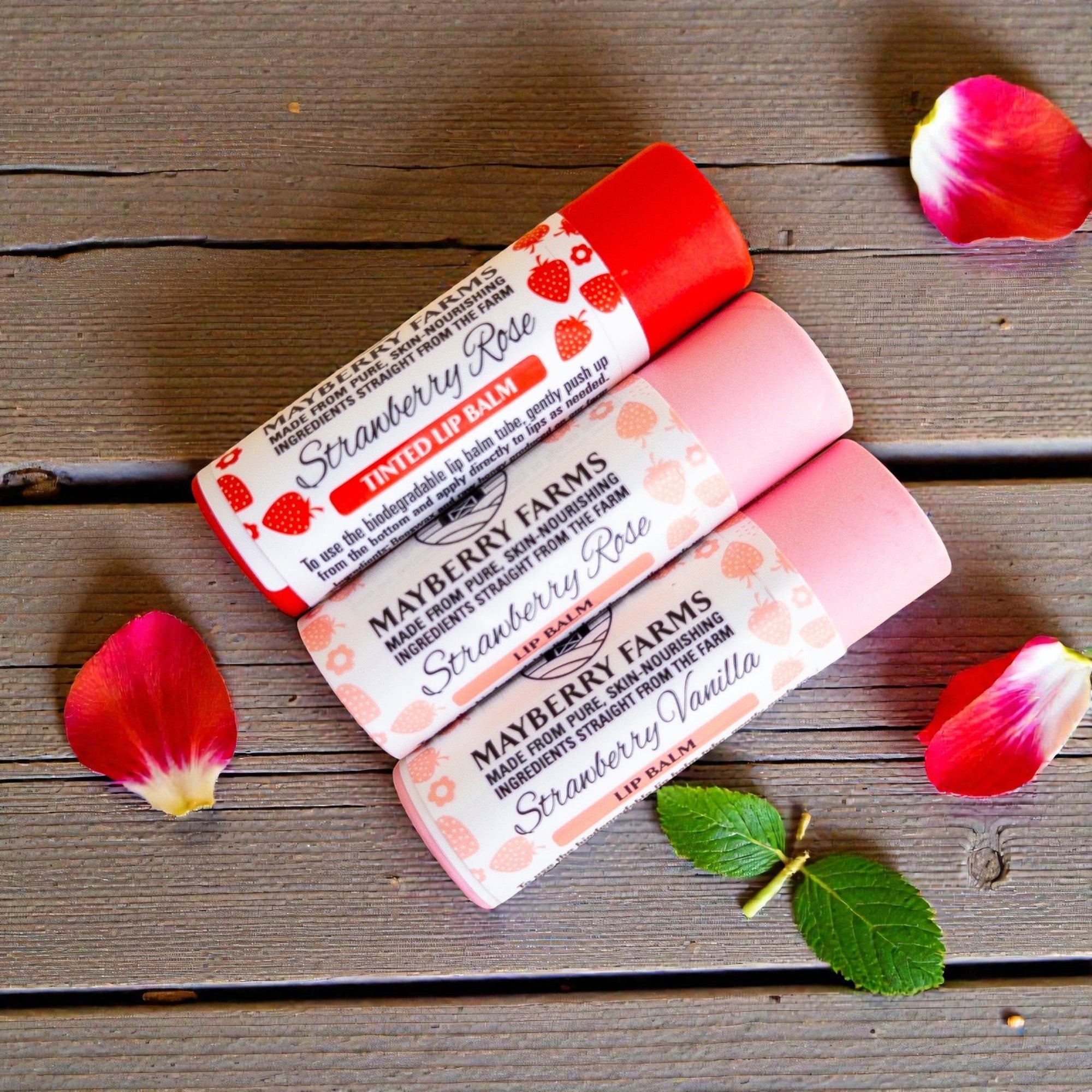 Strawberry Lip Balm Bundle - Mayberry Farms