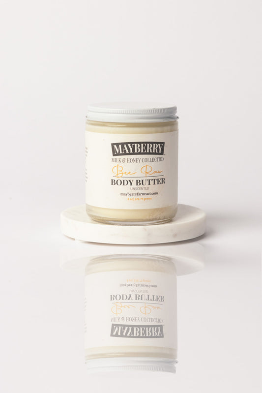 Unscented Beeswax, Raw Honey and Tallow Body Butter - Mayberry Farms